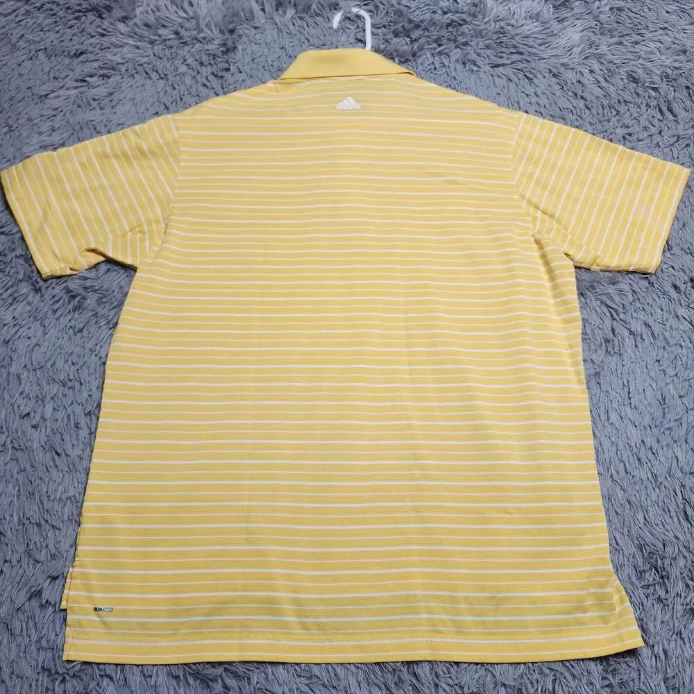 Adidas Rhode Island‎ Golf Polo Shirt Mens Size Large NCAA Golf Climalite Striped